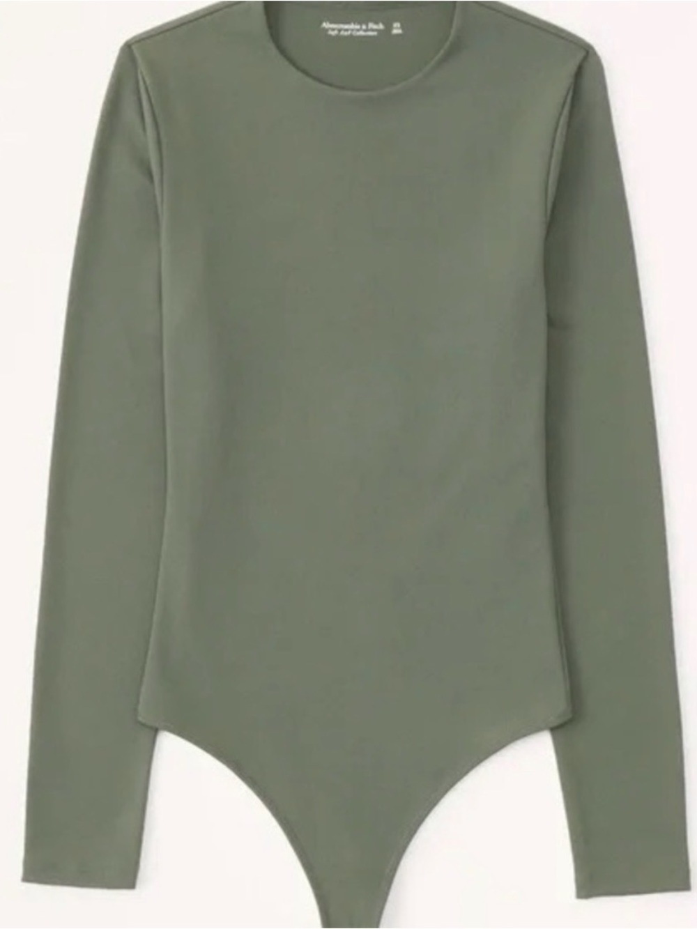 Abercrombie & Fitch Olive Long Sleeve Bodysuit
